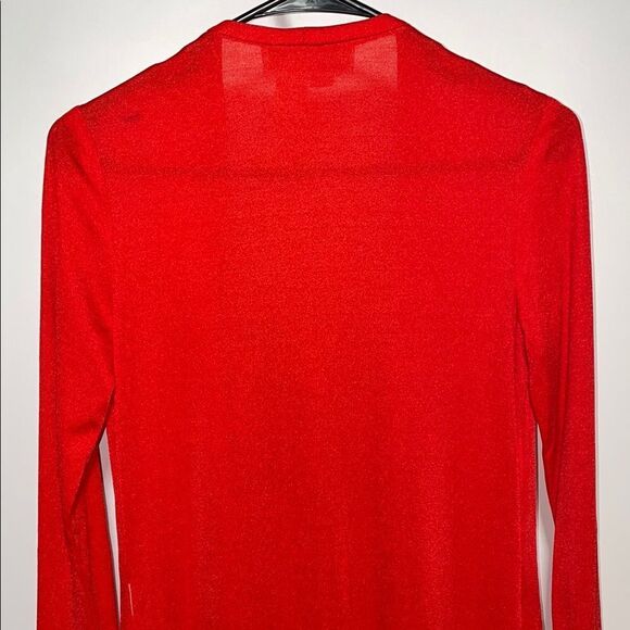 Vintage Red Long Sleeve thin Cardigan - Picture 7 of 8